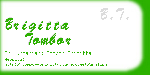 brigitta tombor business card